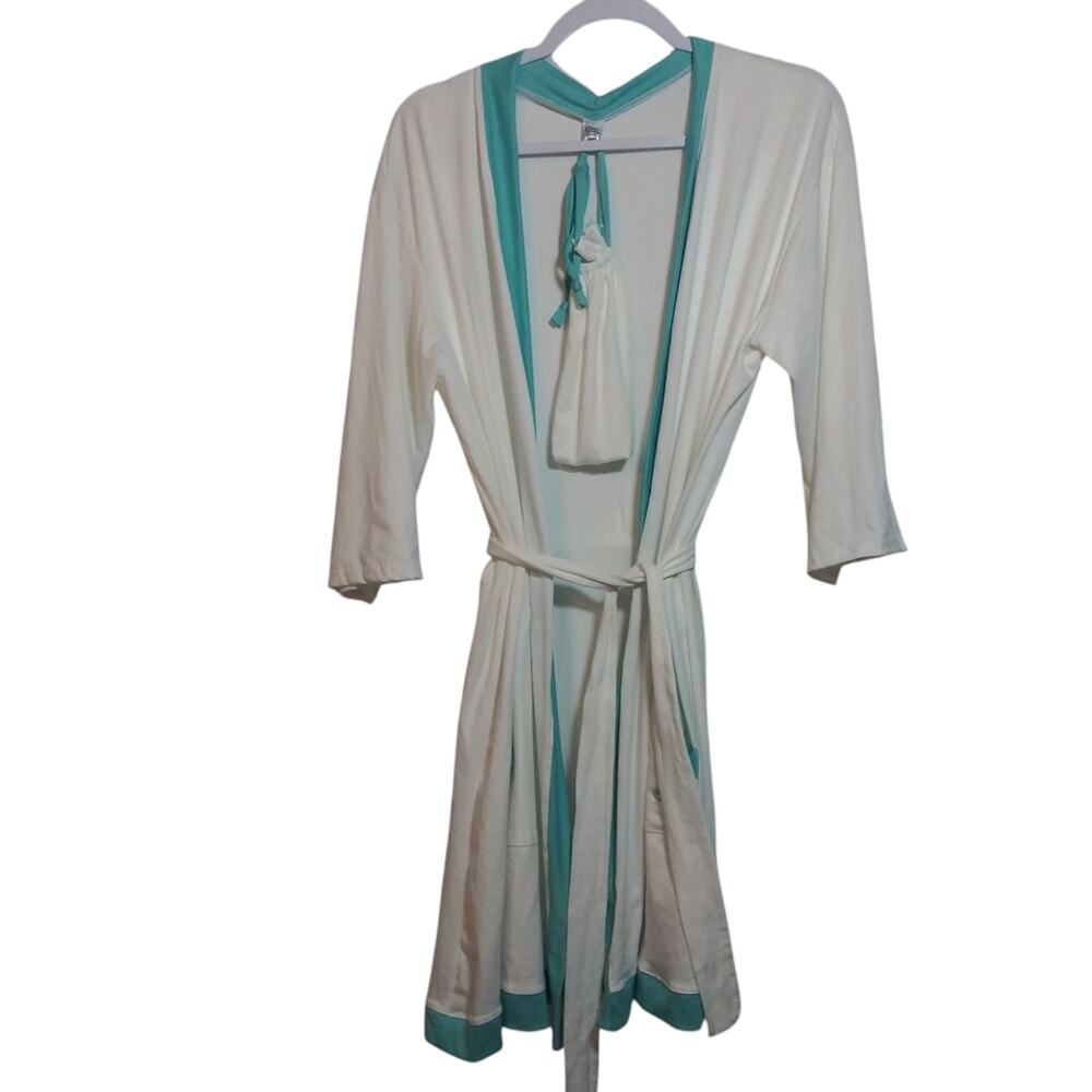 Hello Mello Luxurious Soft Lounge Robe With Matching Drawstring Tote Bag Sz S/M